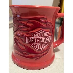 Harley Davidson Official Licensed Product Red Flame Ceramic Mug